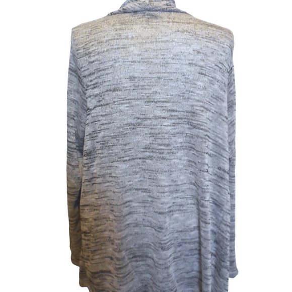 Cardigan Sweater NEW lightweight knit top long sleeve light gray summer - Picture 5 of 7